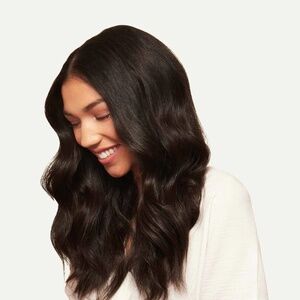 Luxy exclusive brand, 100% Human Remy Hair extensions in color mocha brown